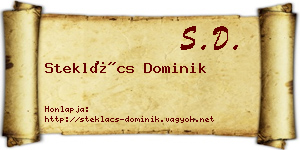Steklács Dominik névjegykártya